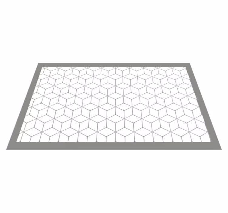 Geometric vinyl rug in hexagonal pattern - TenStickers