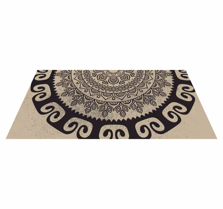 Sophisticated motif mandala vinyl rug - TenStickers