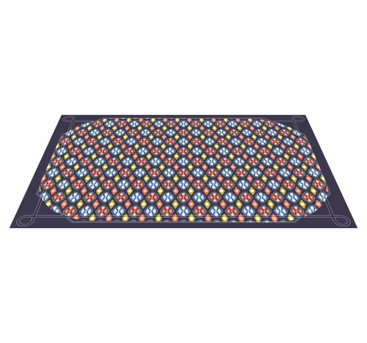 Colorful mosaic composition entrance hall vinyl rug - TenStickers