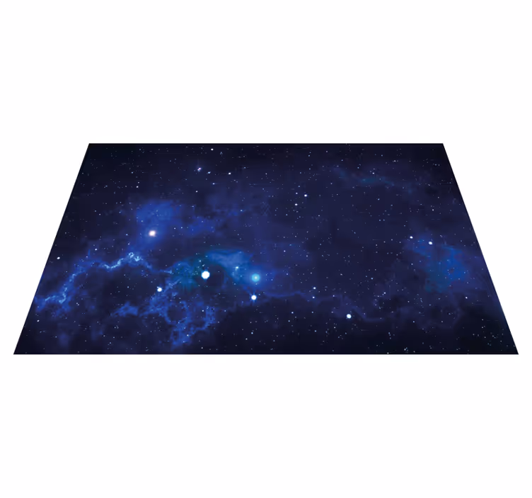 Cosmic Nebula Scene star vinyl rug - TenStickers