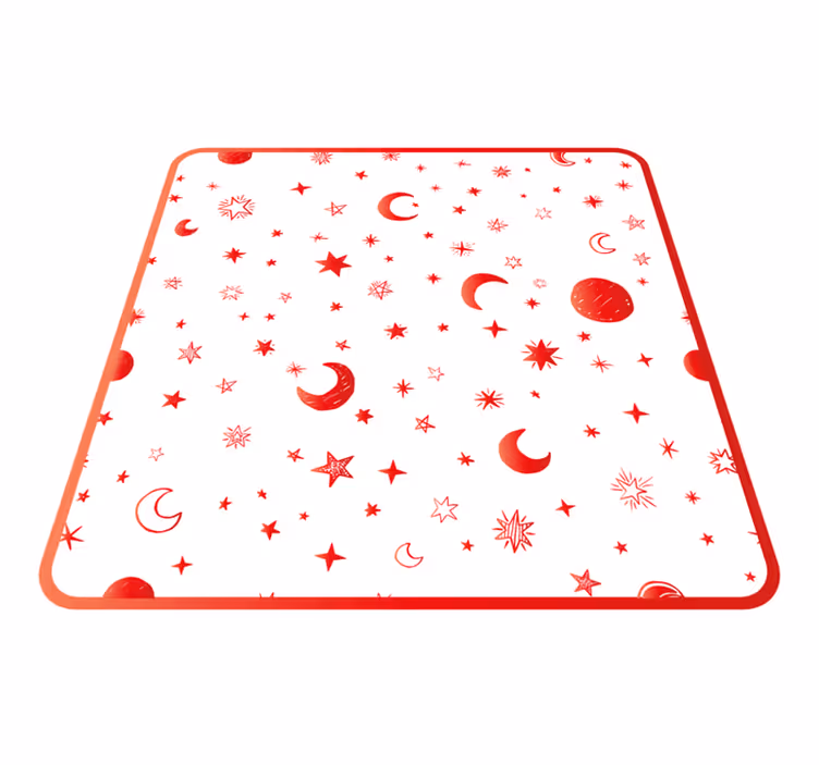 Star vinyl rug celestial elements - TenStickers
