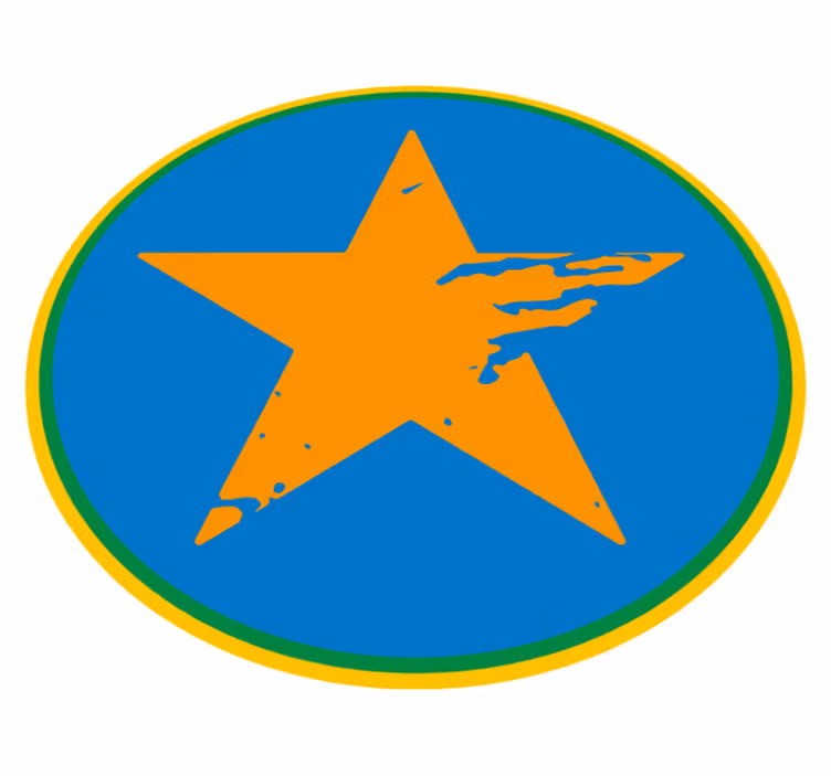 Blue Star Accent vinyl rug - TenStickers