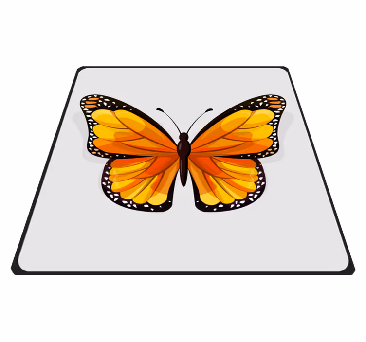 Beautiful Butterfly Art vinyl rug bathroom - TenStickers