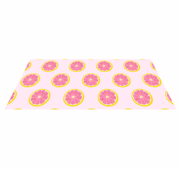Citrus slice pattern vinyl rug flowers - TenStickers