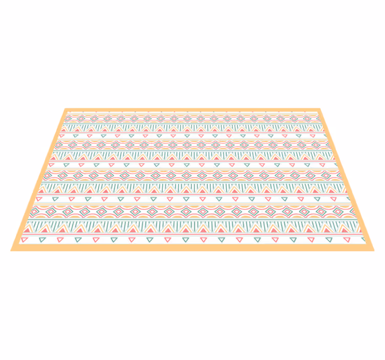 Colorful Patterned Stripes ethnic vinyl rug - TenStickers