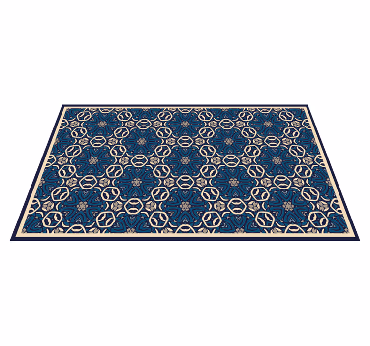 Boho blue seamless pattern  bathroom flooring - TenStickers