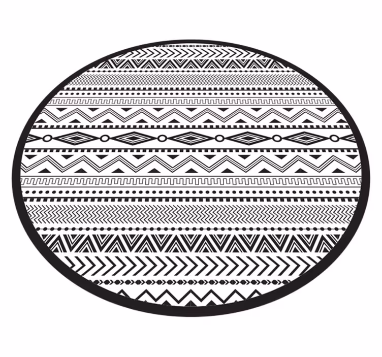 Abstract Geometric Elements nordic vinyl rug - TenStickers