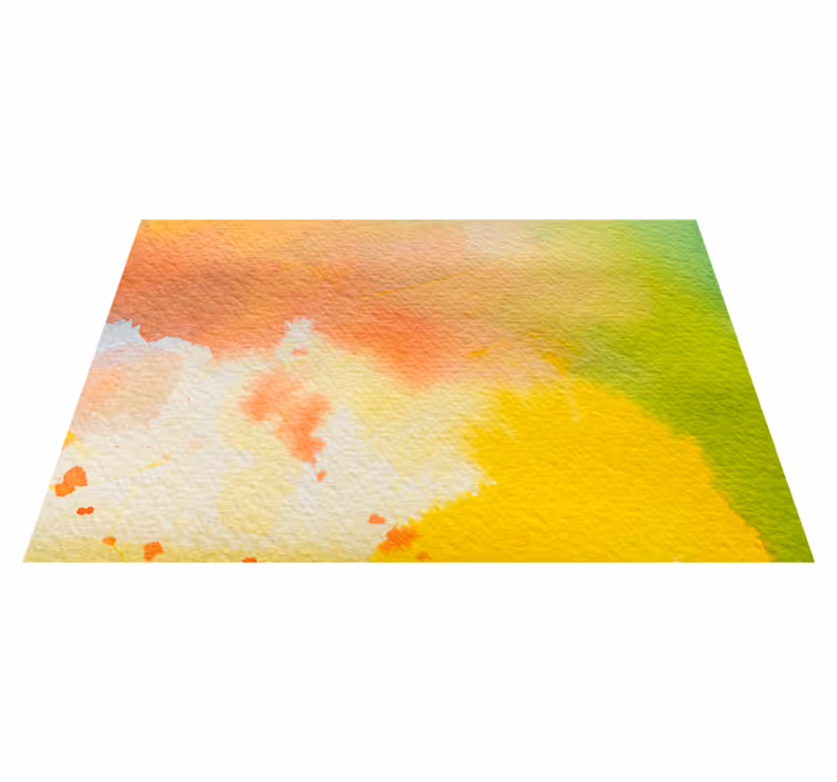 Vibrant watercolor burst vinyl rug - TenStickers