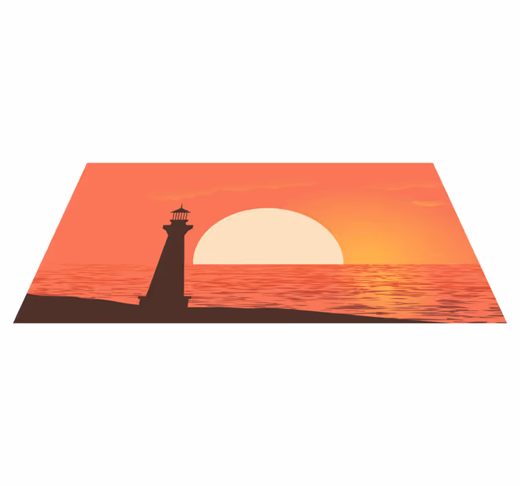 Coastal Sunset View nature vinyl rug - TenStickers