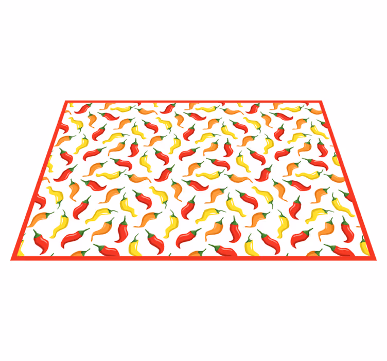 Chili Pepper Concept vinyl rug - TenStickers