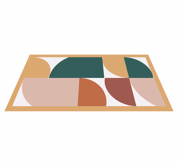 Abstract pattern art geometric rug - TenStickers