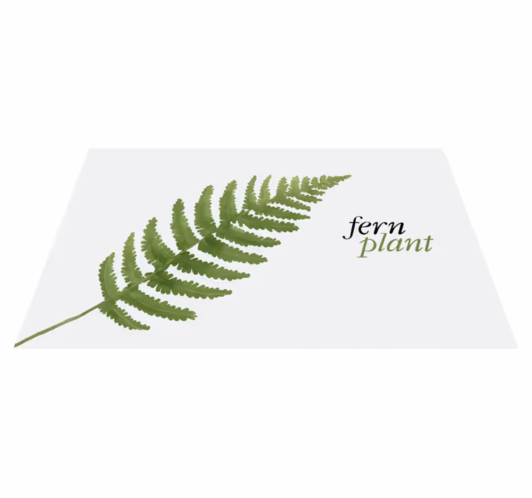 Fern plant design vinyl rug flowers - TenStickers