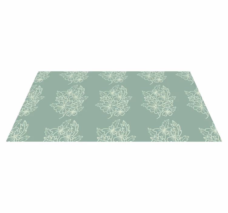 Graceful Elements vinyl rug flowers - TenStickers