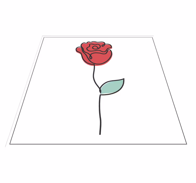 Stylish Rose Blossom vinyl rug flowers - TenStickers