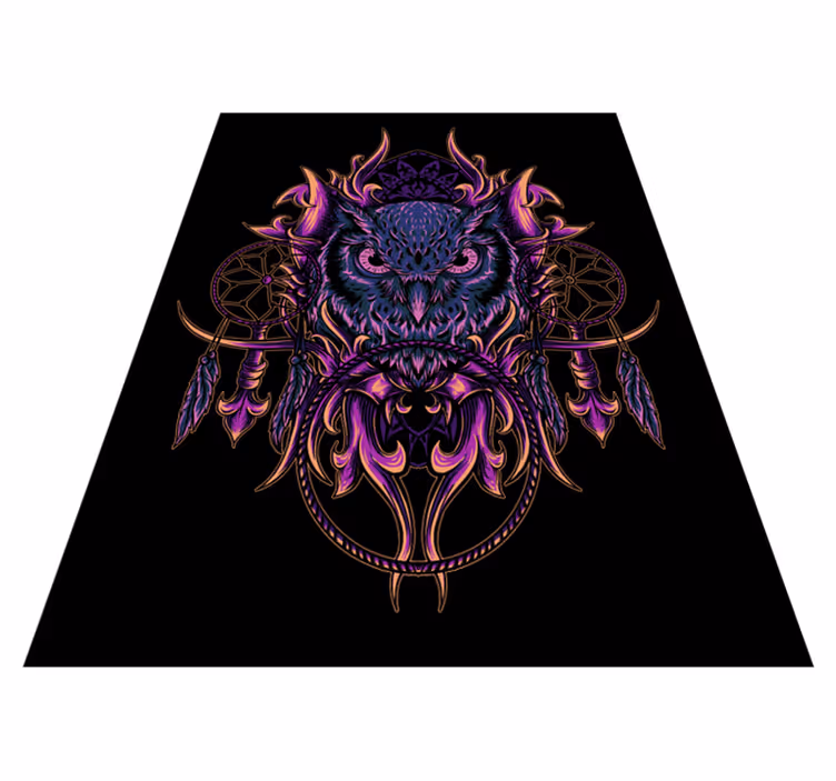 Owl Dreamcatcher Art animal vinyl rug - TenStickers