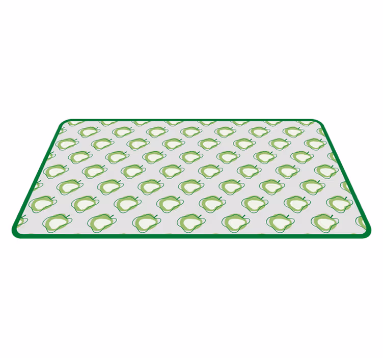 Green Pear Pattern kitchen vinyl rug - TenStickers
