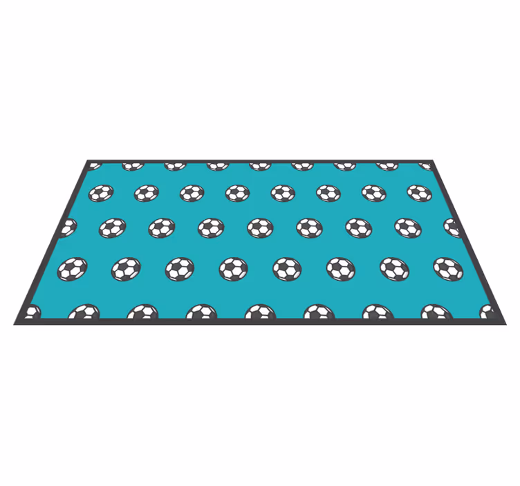 Soccer Ball Pattern vinyl rug gaming - TenStickers