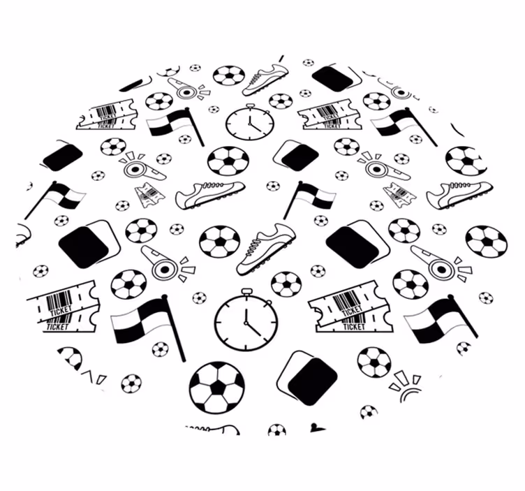 Sports Themed Fun vinyl rug gaming - TenStickers