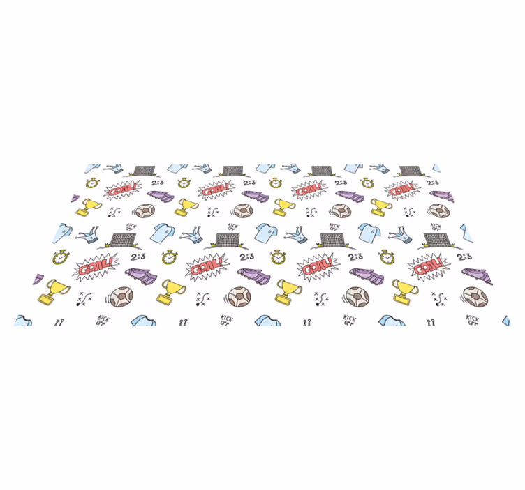 Sporting Symbols Theme vinyl rug gaming - TenStickers