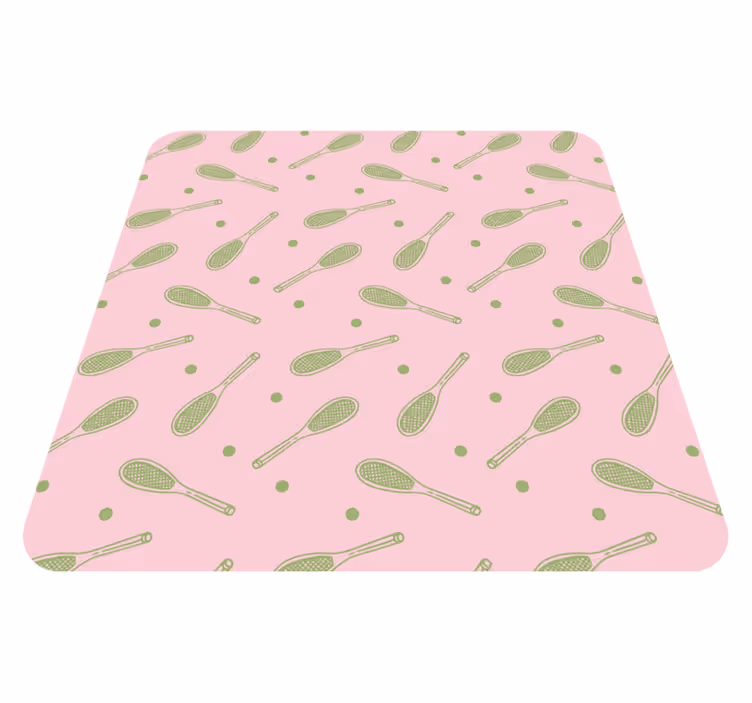Racket Pattern vinyl rug gaming - TenStickers
