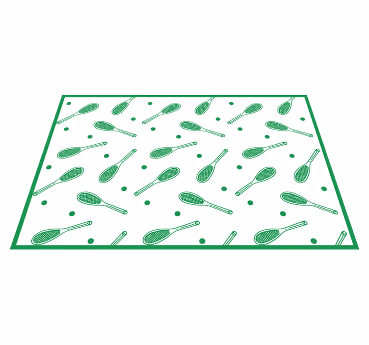 Vinyl rug tennis racket design - TenStickers