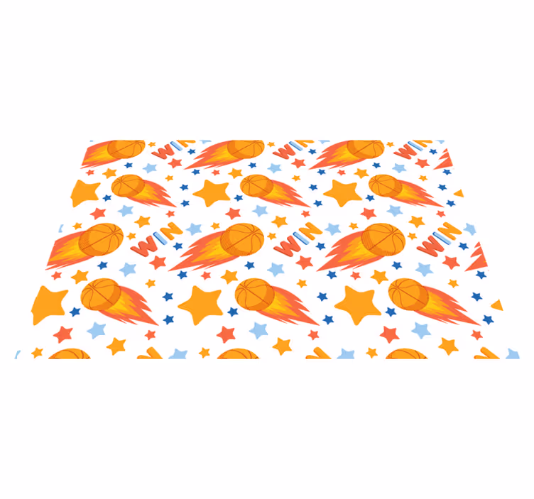 Sporty Stars Design vinyl rug gaming - TenStickers