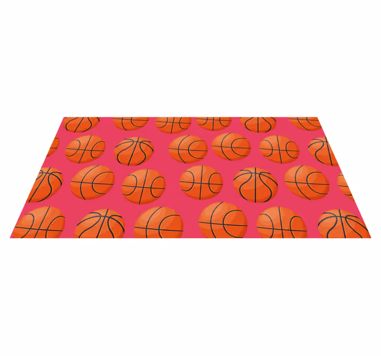 Basketball Motif vinyl rug - TenStickers