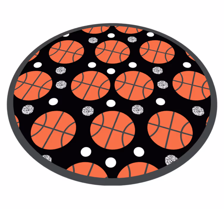 Basketball balls vinyl rug gaming - TenStickers