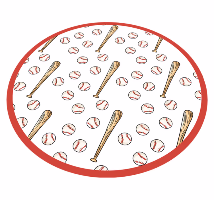 Baseball Season Fun vinyl rug gaming - TenStickers
