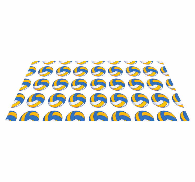 Volleyball balls teenage bedroom vinyl rug - TenStickers