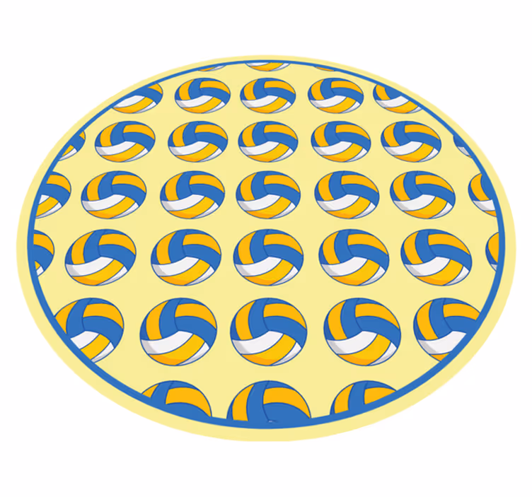 Volleyball Motif vinyl rug gaming - TenStickers