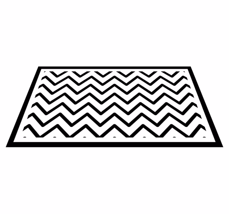 Chevron style entrance hall vinyl rug - TenStickers