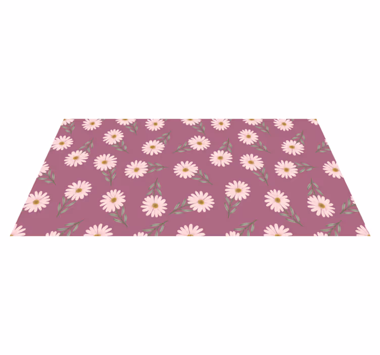 Daisy Set vinyl rug flowers - TenStickers