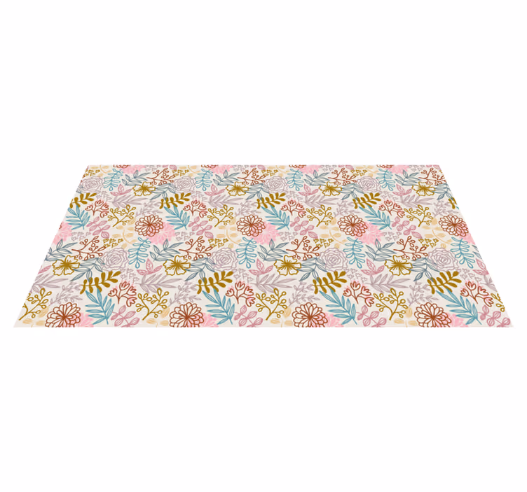 Floral Patterns Collection bedroom vinyl rug - TenStickers