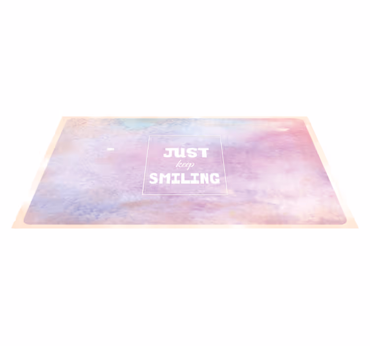 Just keep smiling custom vinyl rug - TenStickers