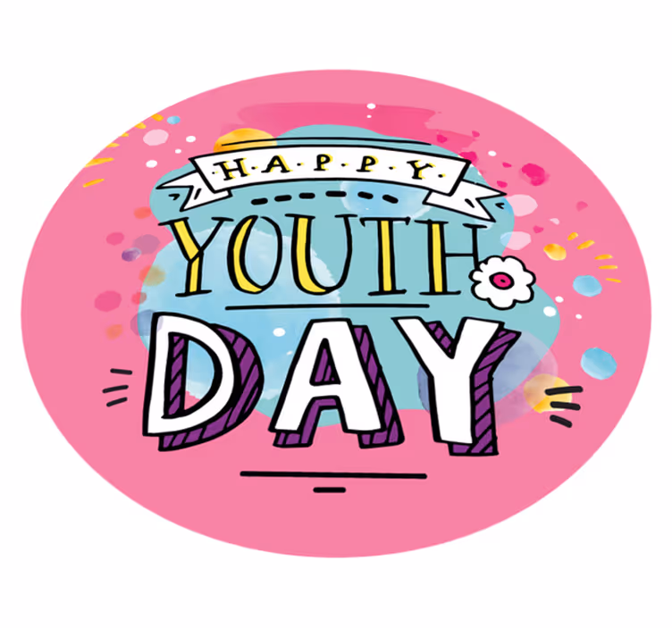 Happy youth day custom vinyl rug - TenStickers