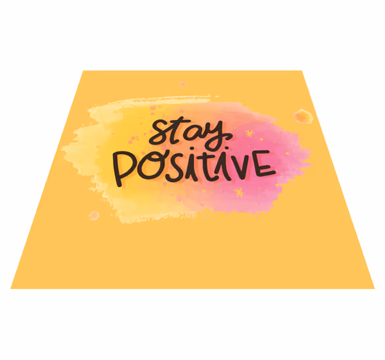 Keep optimistic custom vinyl rug - TenStickers