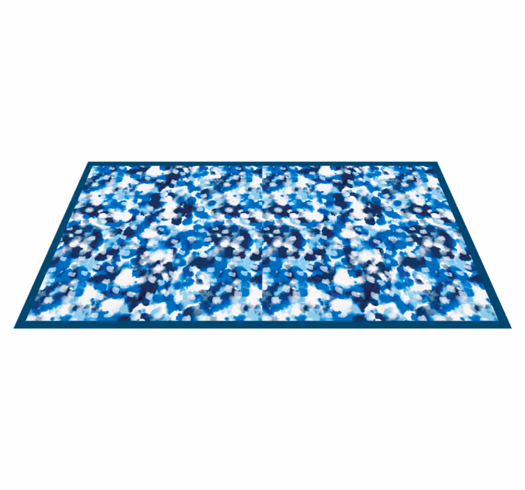 Blue Splash Design vinyl rug - TenStickers