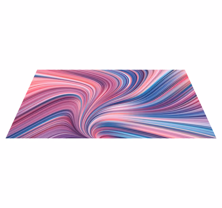 Twisting hue corrents vinyl rug - TenStickers