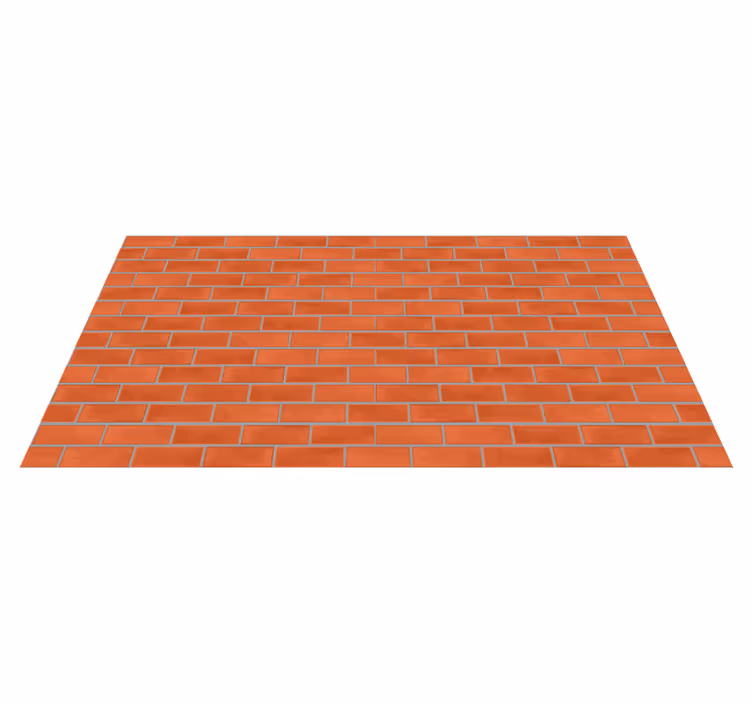 Red bricks pattern texture carpet - TenStickers