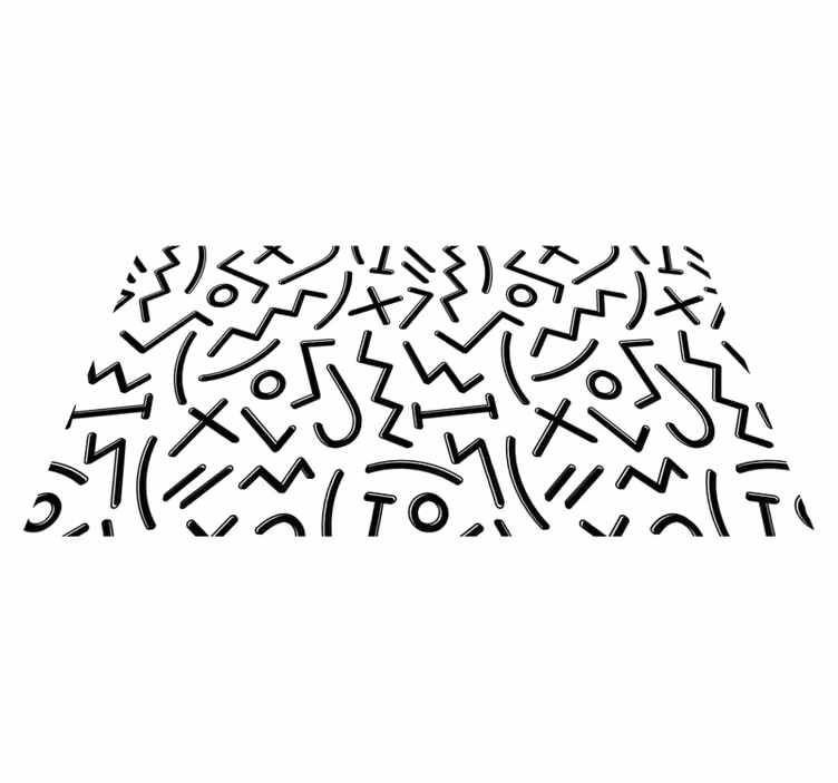 Dynamic Abstract Lines vinyl rug - TenStickers
