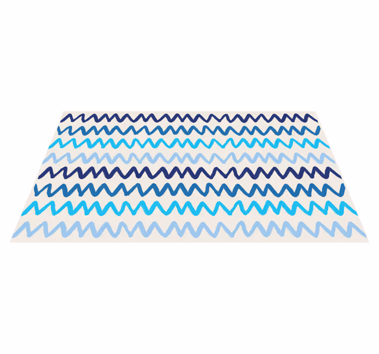 Wavy Stripe Patterns vinyl rug bathroom - TenStickers