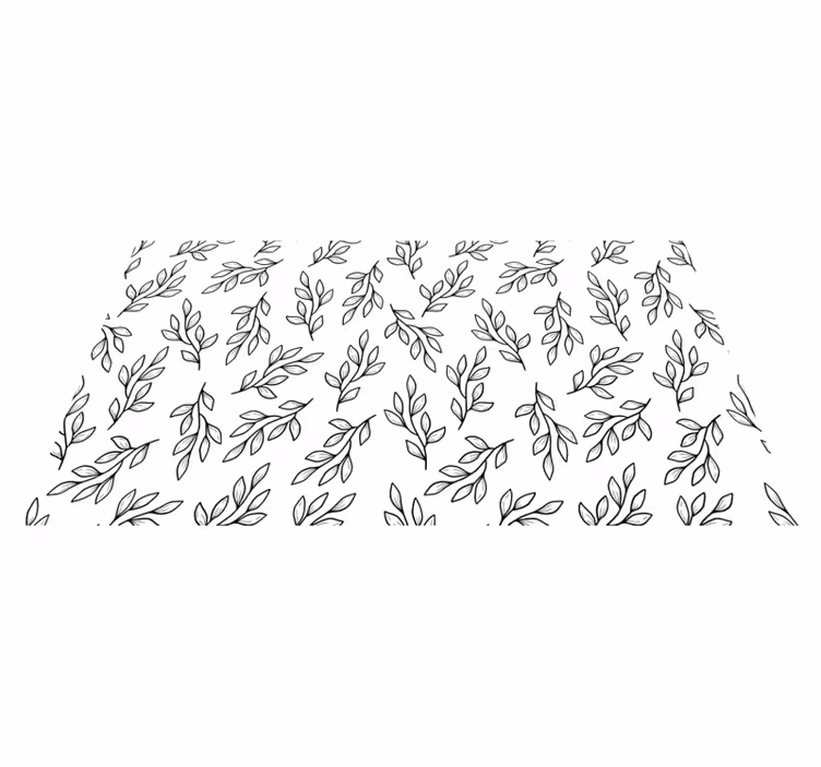 Leafy Branch Pattern nature vinyl rug - TenStickers