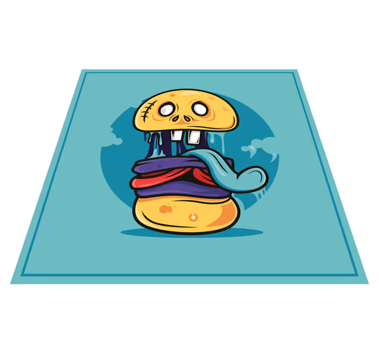 Silly Skull Character teenage bedroom vinyl rug - TenStickers