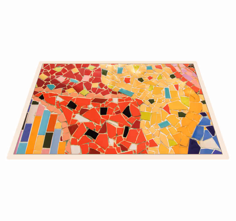 Detail colored ceramic mosaic tile carpet - TenStickers