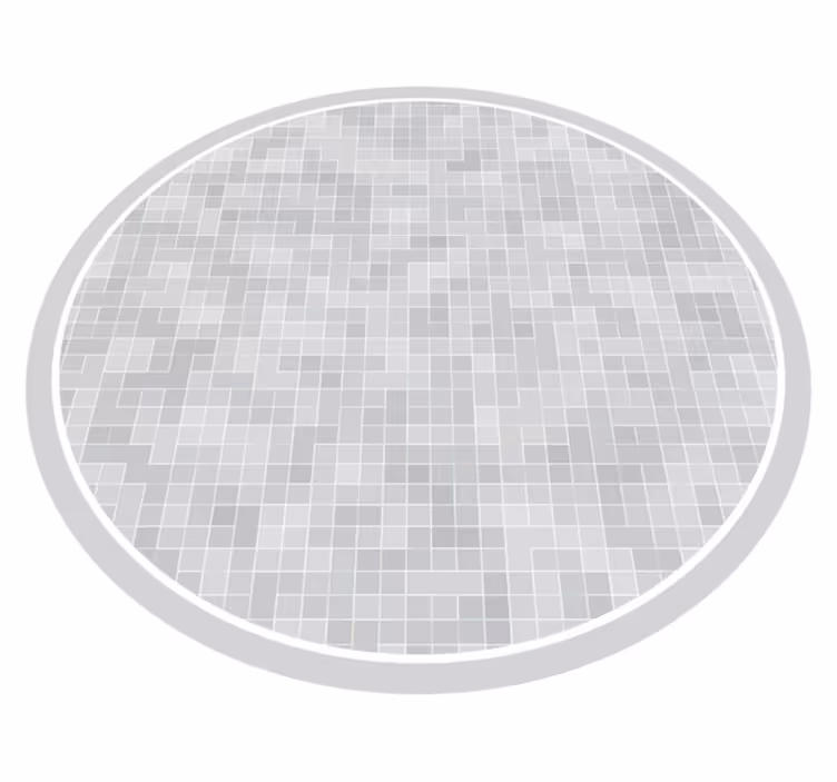 Sleek Mosaic Pattern vinyl rug bathroom - TenStickers
