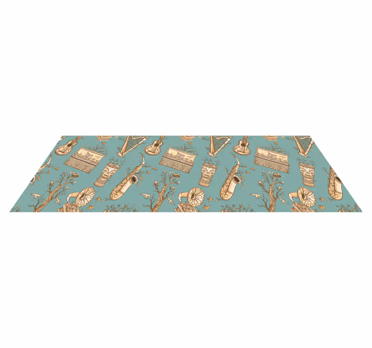 Musical Instruments Idea vinyl rug - TenStickers