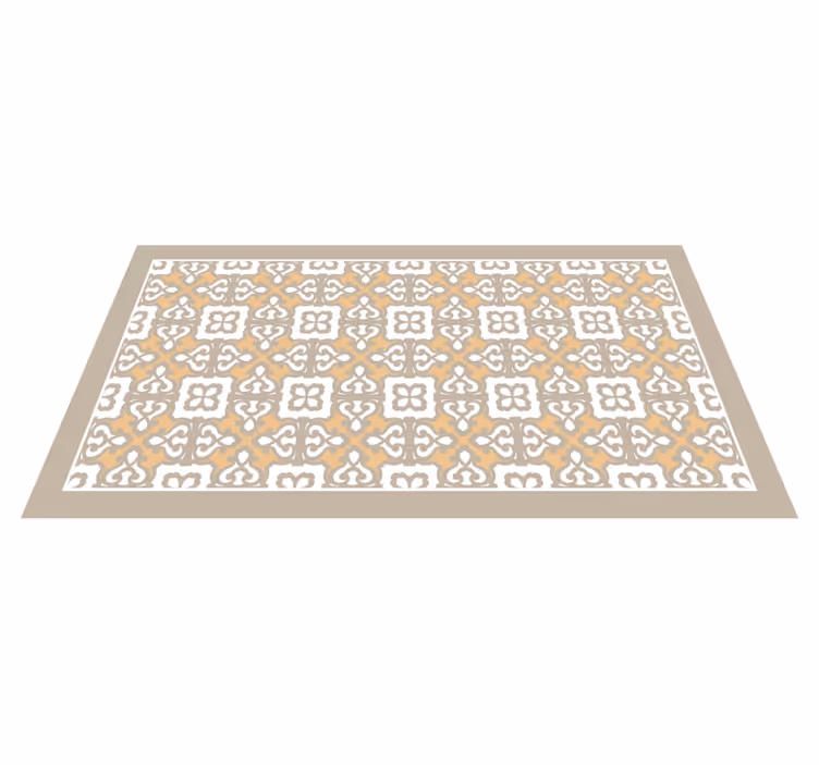 Mosaic vinyl rug with stylish design elements - TenStickers
