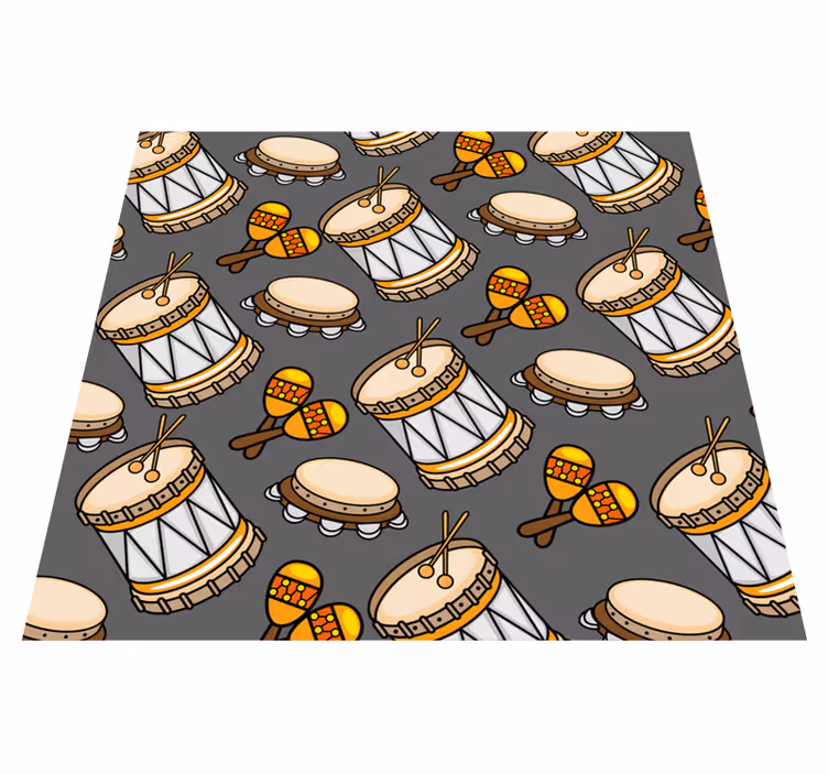 Vinyl rug gaming instrument pattern - TenStickers