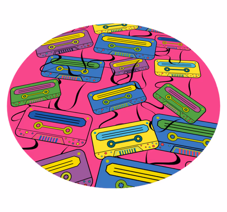 Vinyl rug vivid cassette tapes - TenStickers